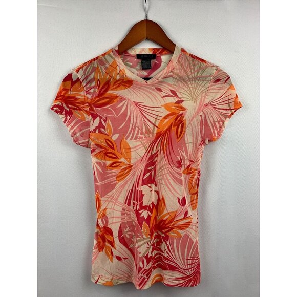 The Limited Womens Tropical Print Short Sleeve Top Size S - Picture 1 of 5